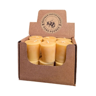 100% Beeswax votive candle 12 pack