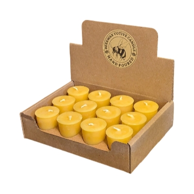 Beeswax votive 12 pack. Pure and natural Beeswax